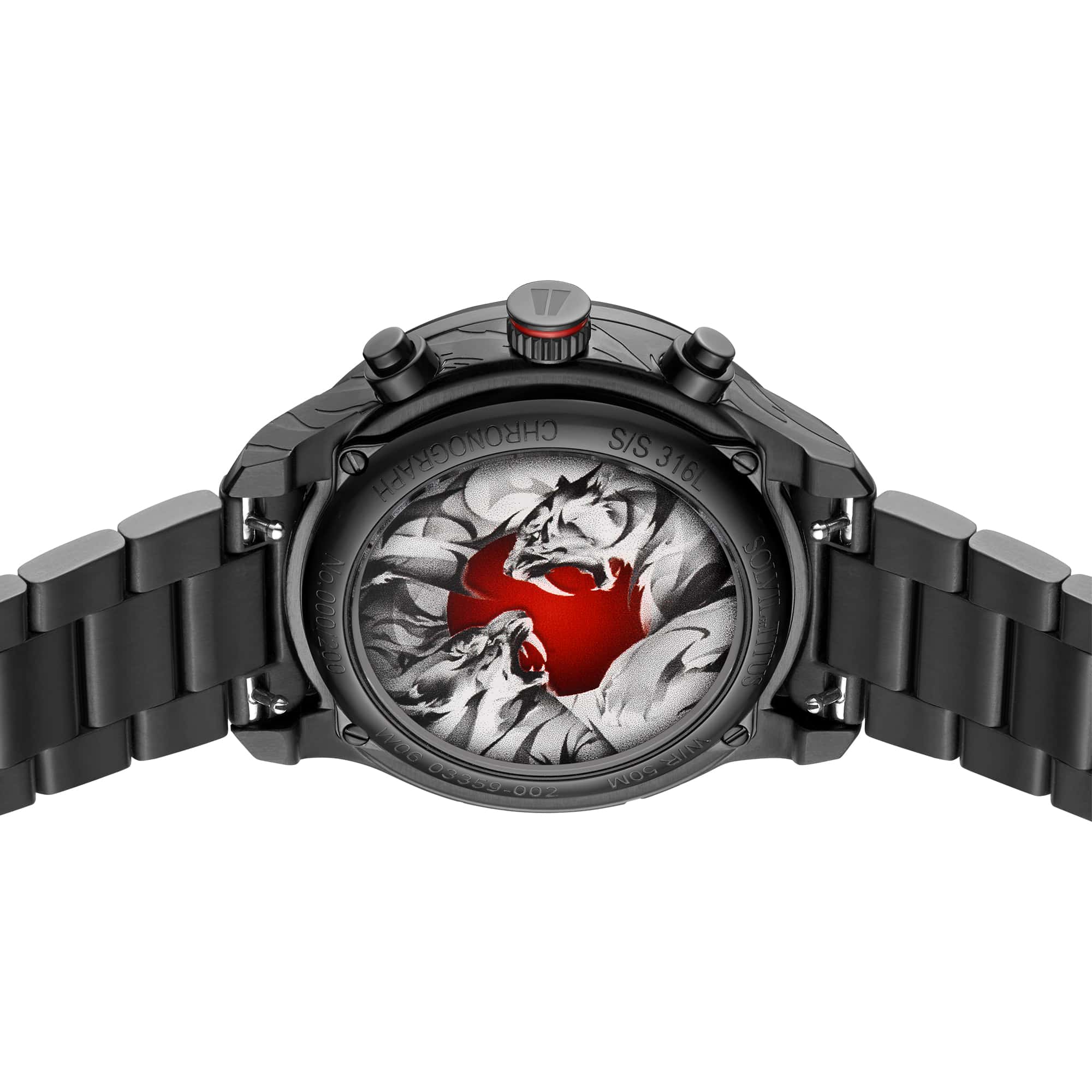 Saber Chronograph Quartz Stainless Steel / Leather Watch W06-03359-002