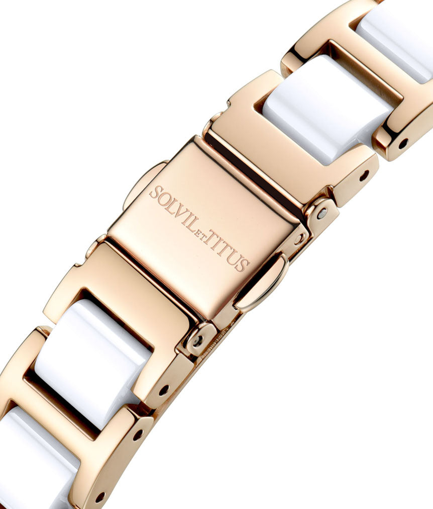 Fair Lady 3 Hands Date Quartz Stainless Steel with Ceramic Watch W06-03139-002