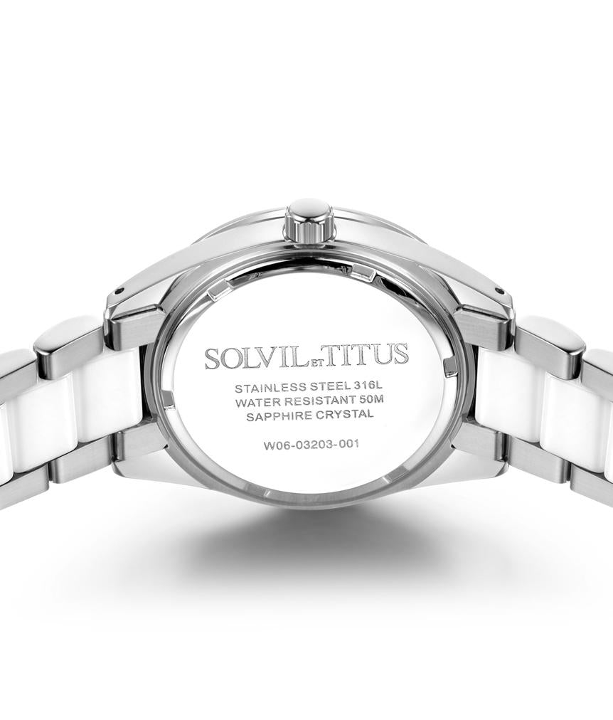 Perse Multi-Function Quartz Stainless Steel with Ceramic Watch W06-03203-001