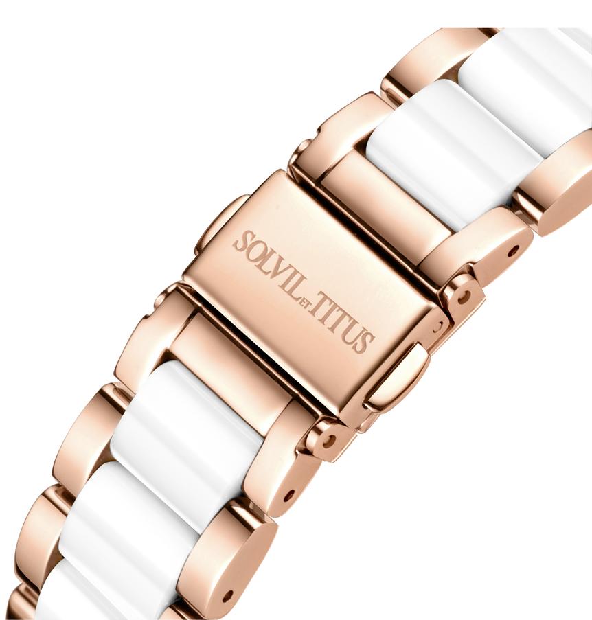 Perse Multi-Function Quartz Stainless Steel with Ceramic Watch W06-03203-002