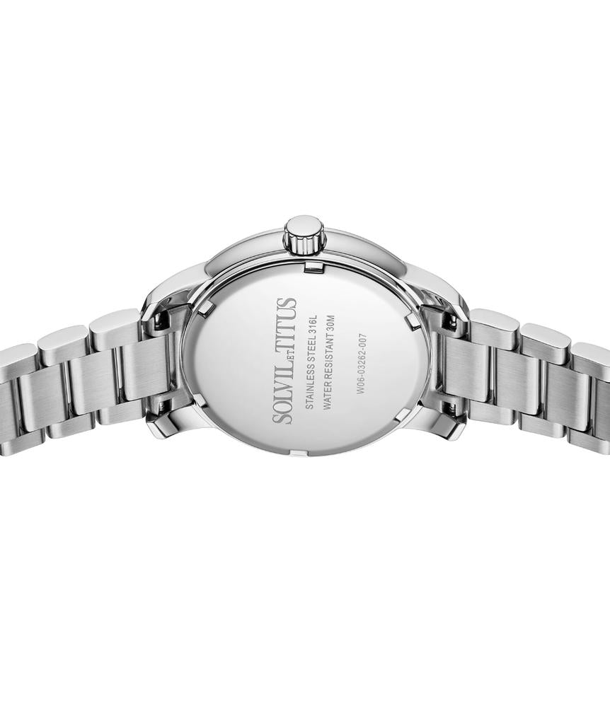 Devot Multi-function Day & Night Quartz Stainless Steel Watch W06-03262-007