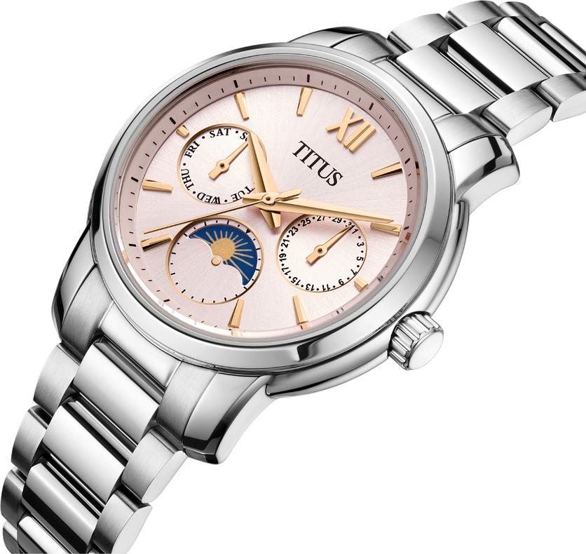 Devot Multi-function Day & Night Quartz Stainless Steel Watch W06-03262-008