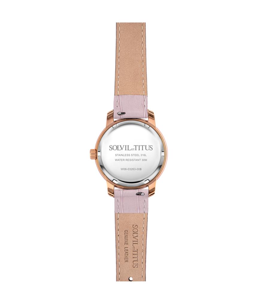 Devot Multi-function Day & Night Quartz Leather Watch W06-03263-006