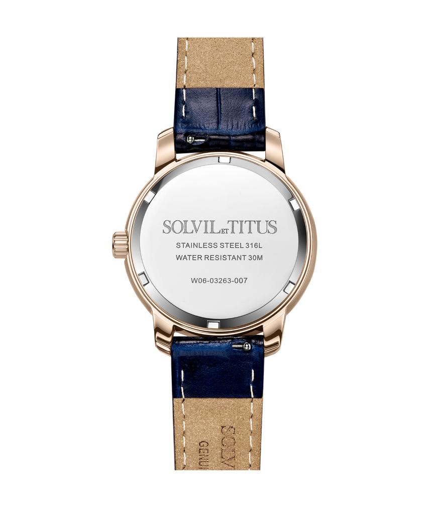 Devot Multi-function Day & Night Quartz Leather Watch W06-03263-007
