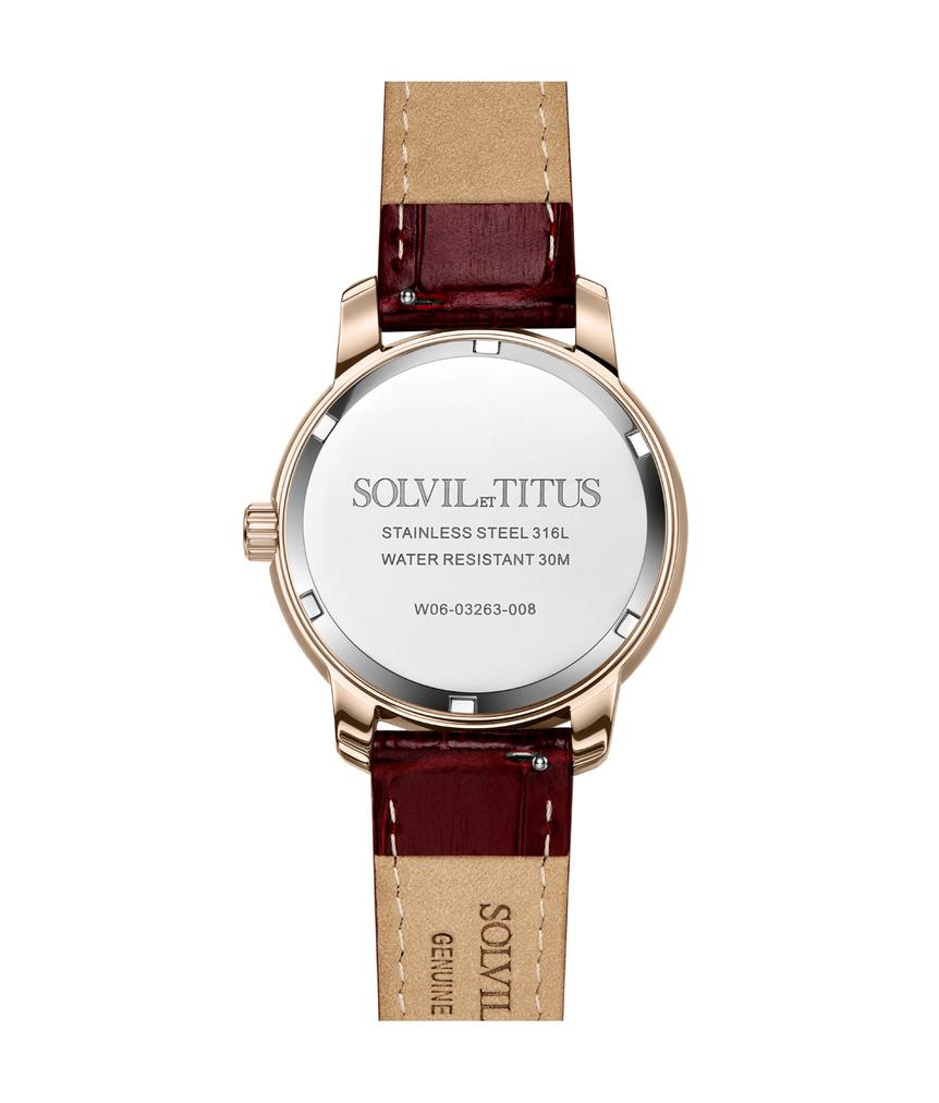 Devot Multi-function Day & Night Quartz Leather Watch W06-03263-008