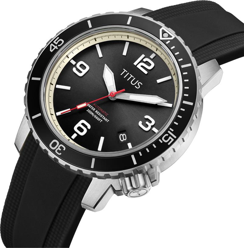 The Cape 3 Hands Date Mechanical Silicone Watch W06-03341-004