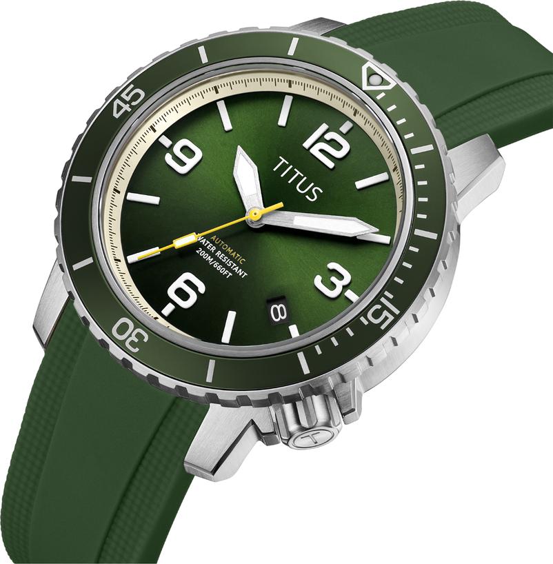 The Cape 3 Hands Date Mechanical Silicone Watch W06-03341-006