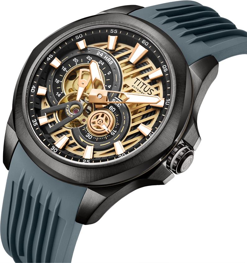 Quest Multi-Function Mechanical Silicone Watch W06-03342-005
