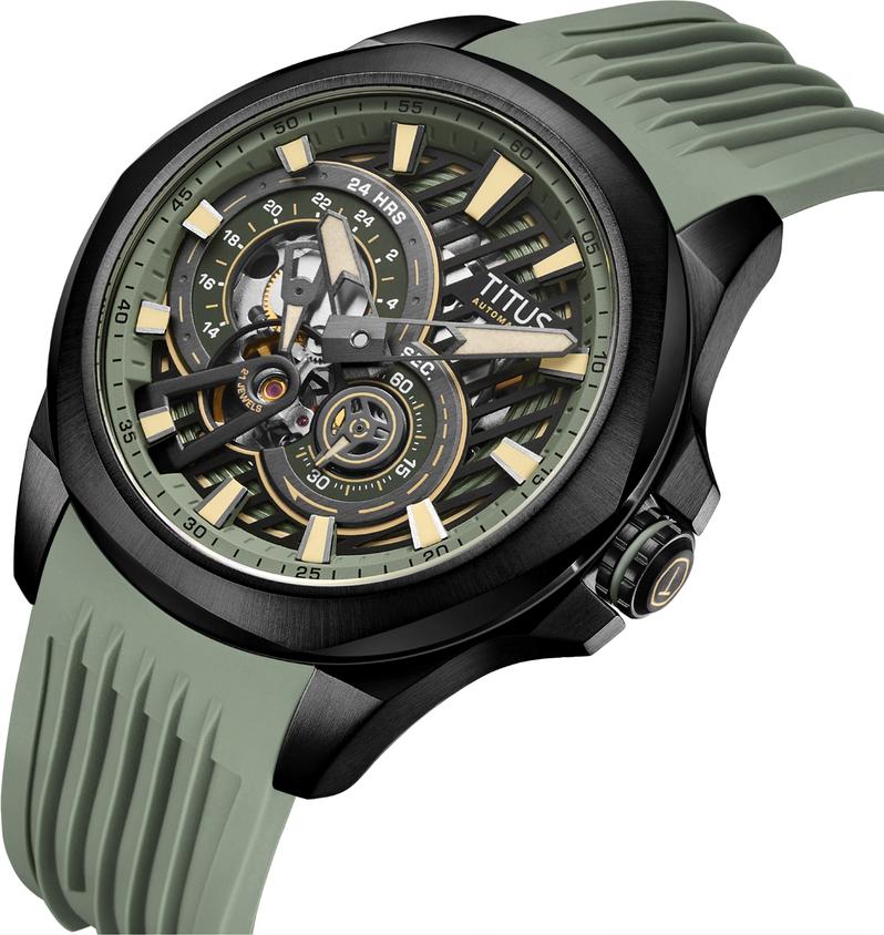Quest Multi-Function Mechanical Silicone Watch W06-03342-006