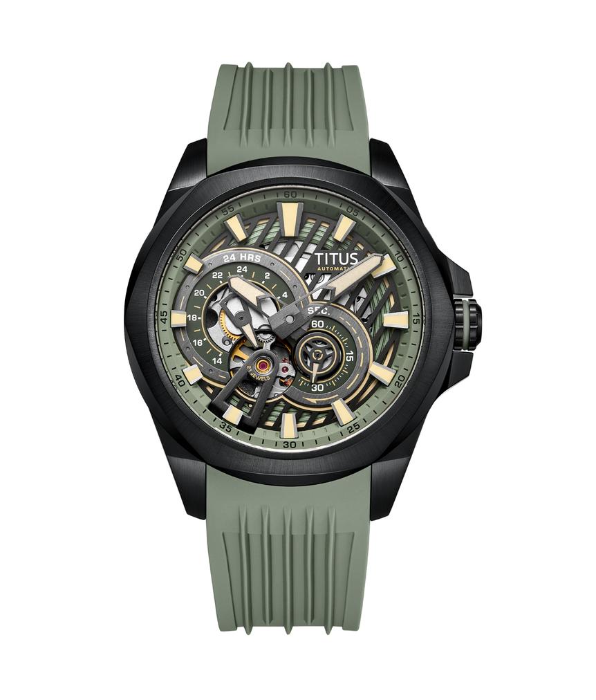 Quest Multi-Function Mechanical Silicone Watch W06-03342-006