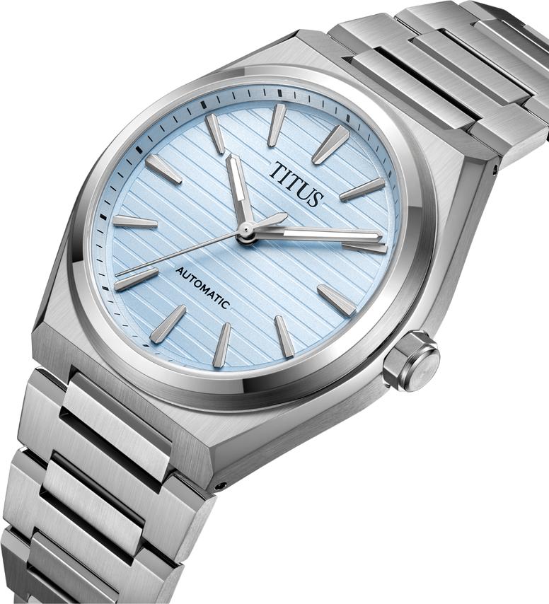 Vinyl 3 Hands Mechanical Stainless Steel Watch W06-03402-001