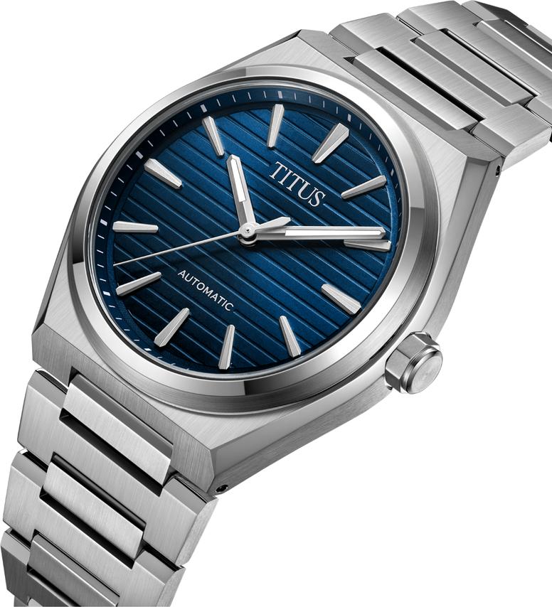 Vinyl 3 Hands Mechanical Stainless Steel Watch W06-03402-002