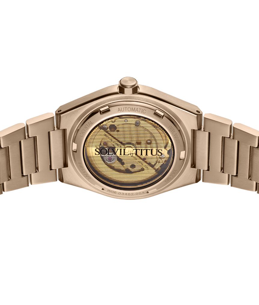 Vinyl 3 Hands Mechanical Stainless Steel Watch W06-03402-004