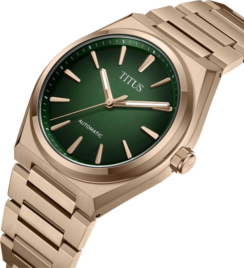 Vinyl 3 Hands Mechanical Stainless Steel Watch W06-03402-004