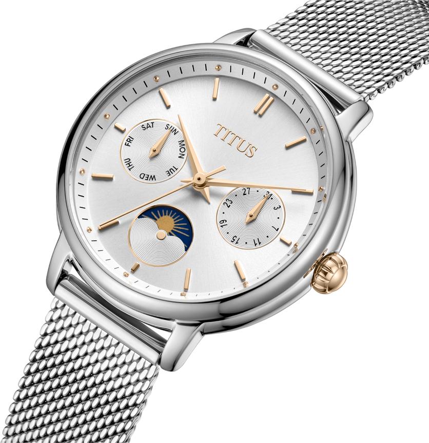 Fashionista Multi-function Day & Night Quartz Stainless Steel Watch W06-03404-001