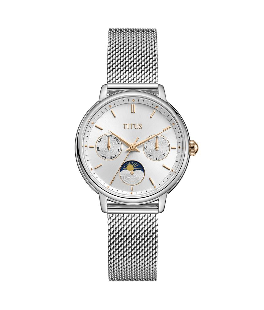 Fashionista Multi-function Day & Night Quartz Stainless Steel Watch W06-03404-001