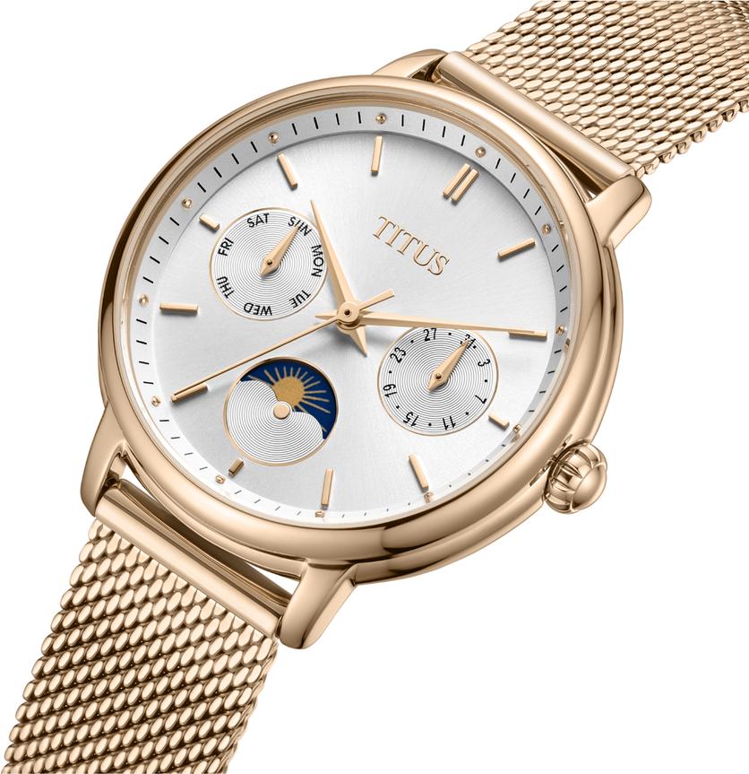 Fashionista Multi-function Day & Night Quartz Stainless Steel Watch W06-03404-002