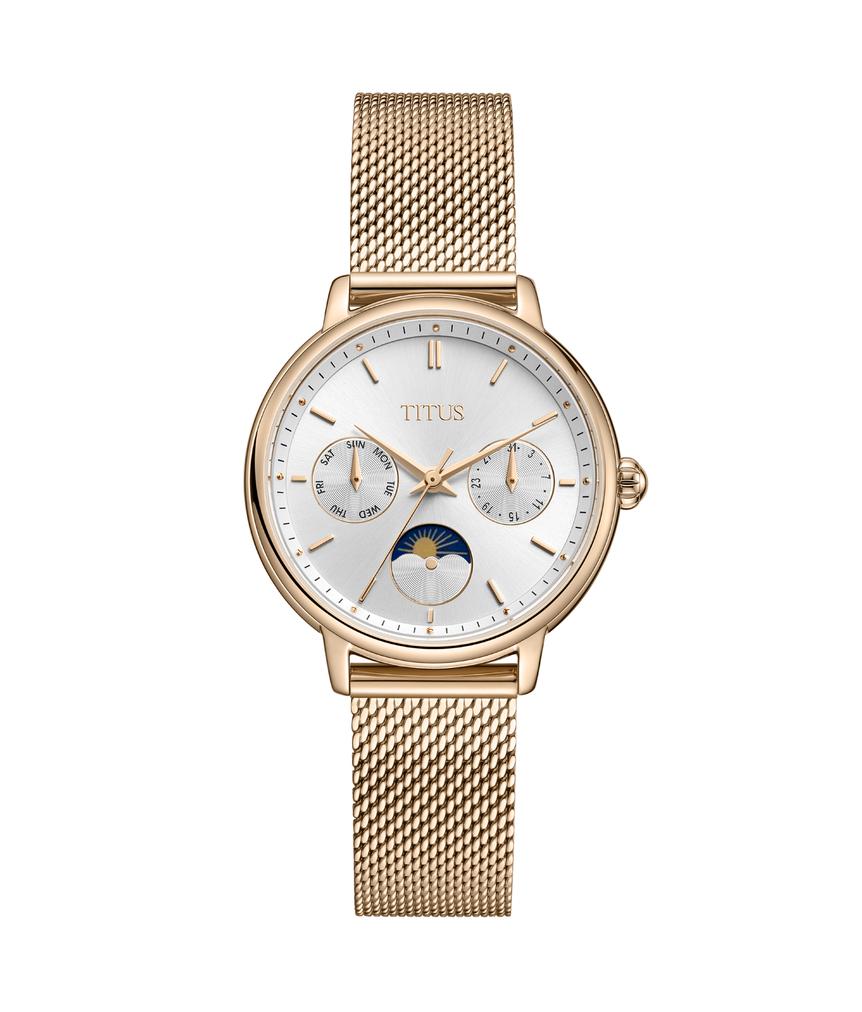 Fashionista Multi-function Day & Night Quartz Stainless Steel Watch W06-03404-002