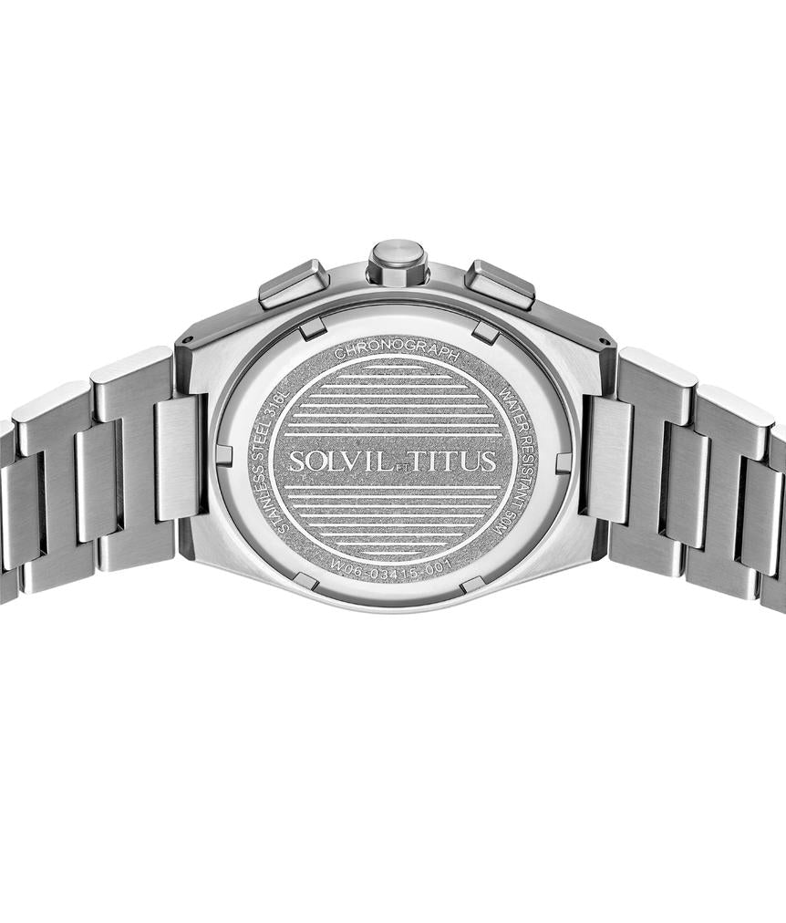 Vinyl Chronograph Quartz Stainless Steel Watch W06-03415-001