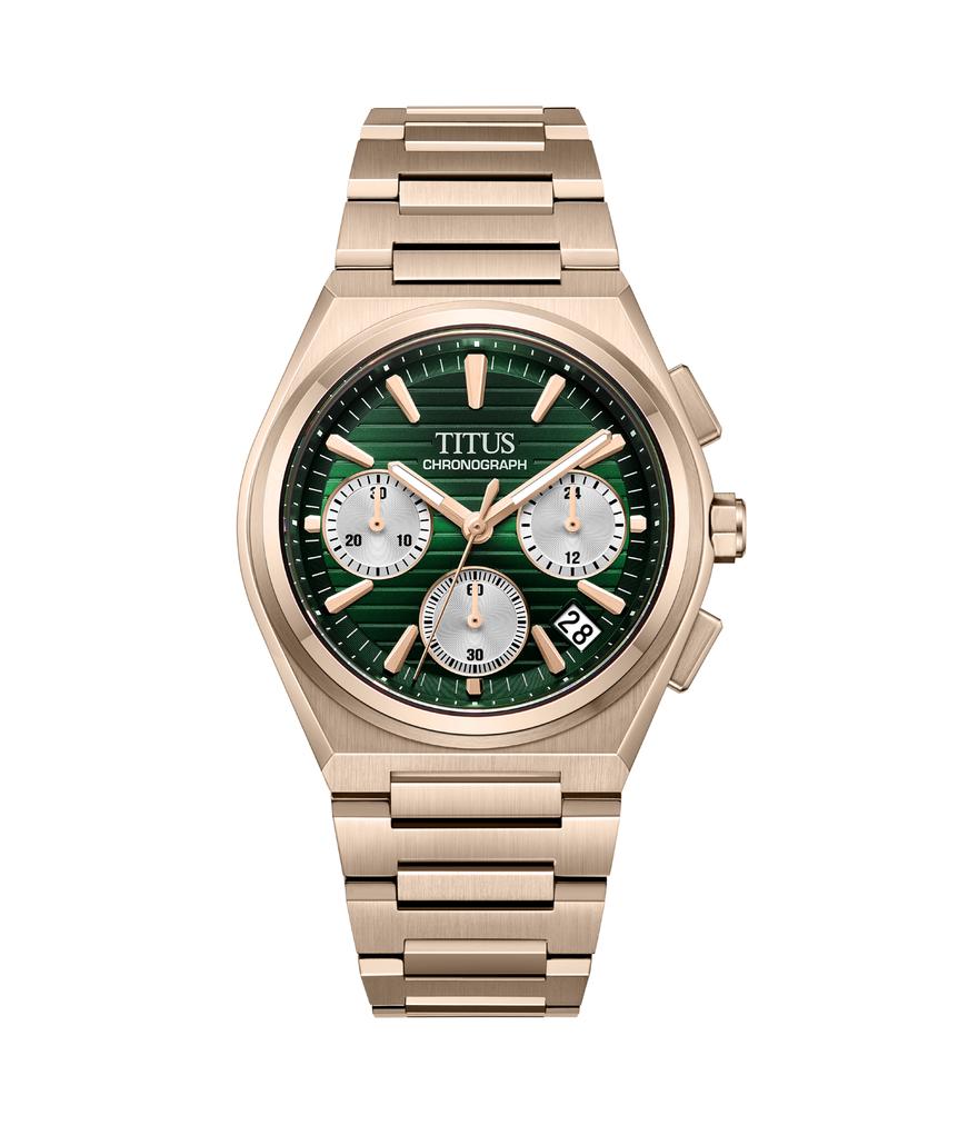 Vinyl Chronograph Quartz Stainless Steel Watch W06-03415-006