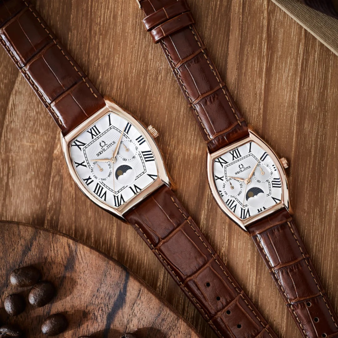 Barista Multi-Function with Day Night Indicator Quartz Leather Watch W06-03219-003