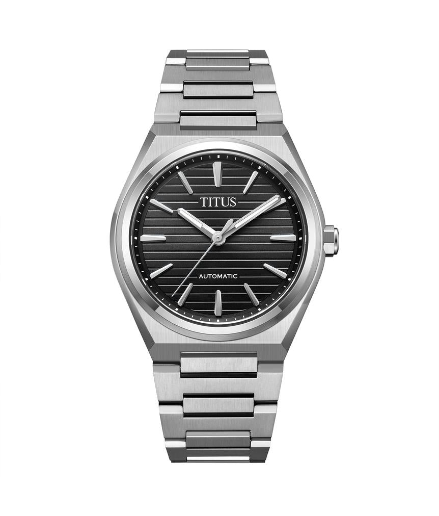 Vinyl 3 Hands Mechanical Stainless Steel Watch W06-03402-008