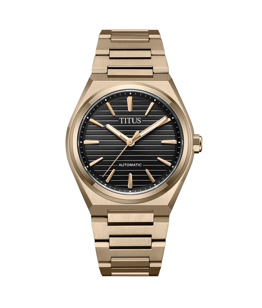 Vinyl 3 Hands Mechanical Stainless Steel Watch W06-03402-009