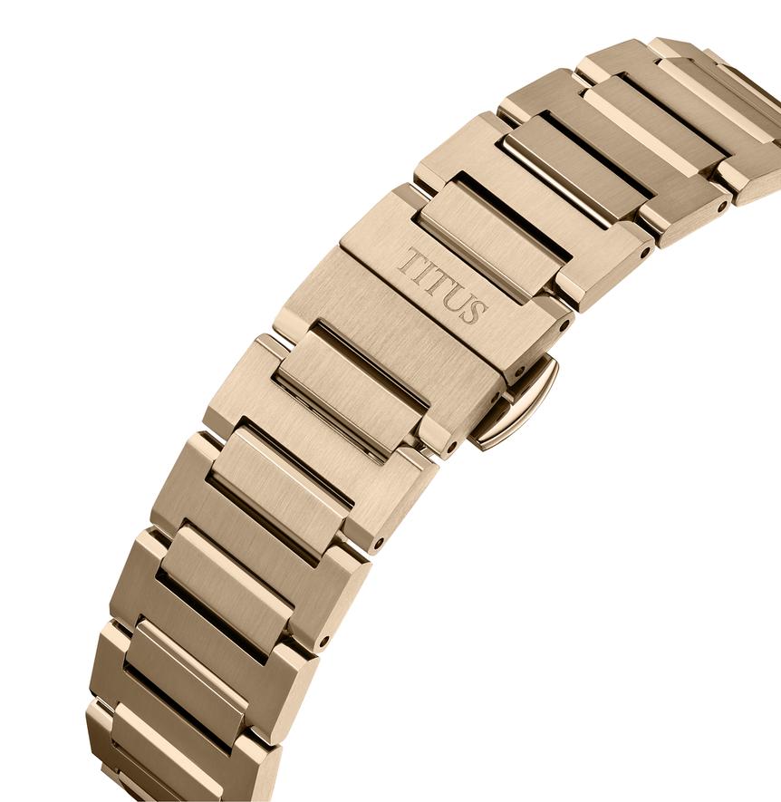 Vinyl 3 Hands Mechanical Stainless Steel Watch W06-03402-009