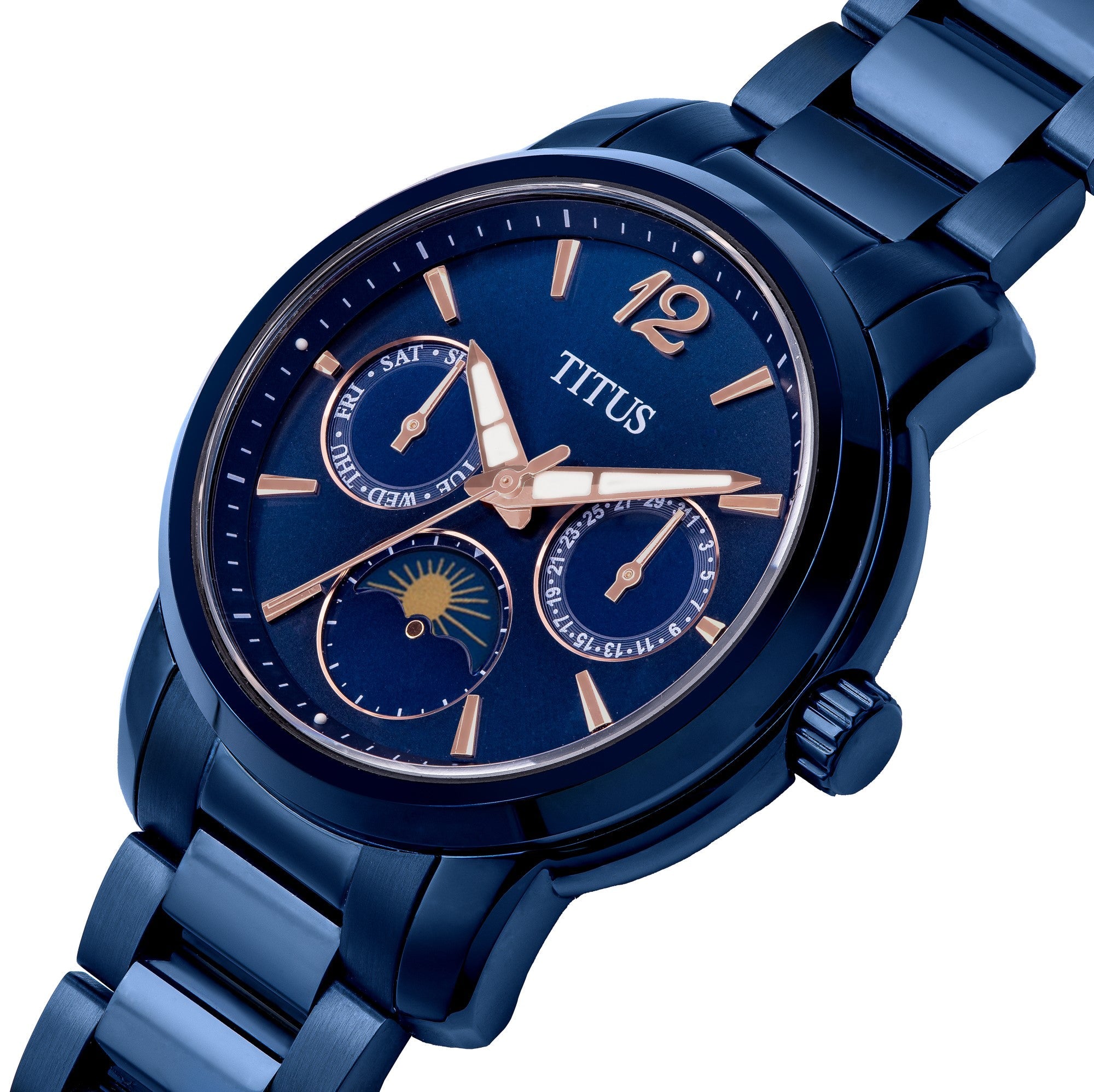 Devot Multi-Function with Day Night Indicator Quartz Stainless Steel Watch W06-03262-005