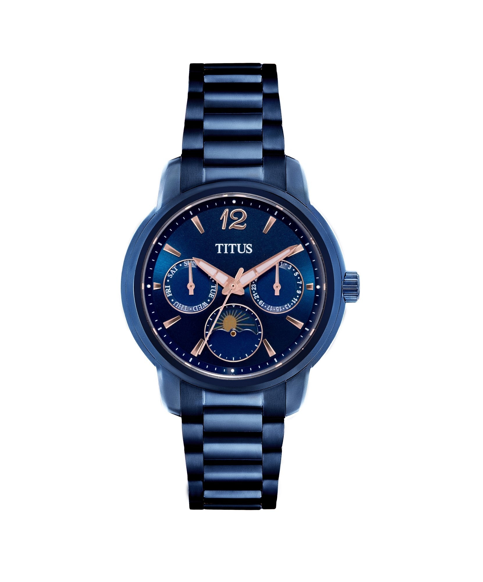 Devot Multi-Function with Day Night Indicator Quartz Stainless Steel Watch W06-03262-005
