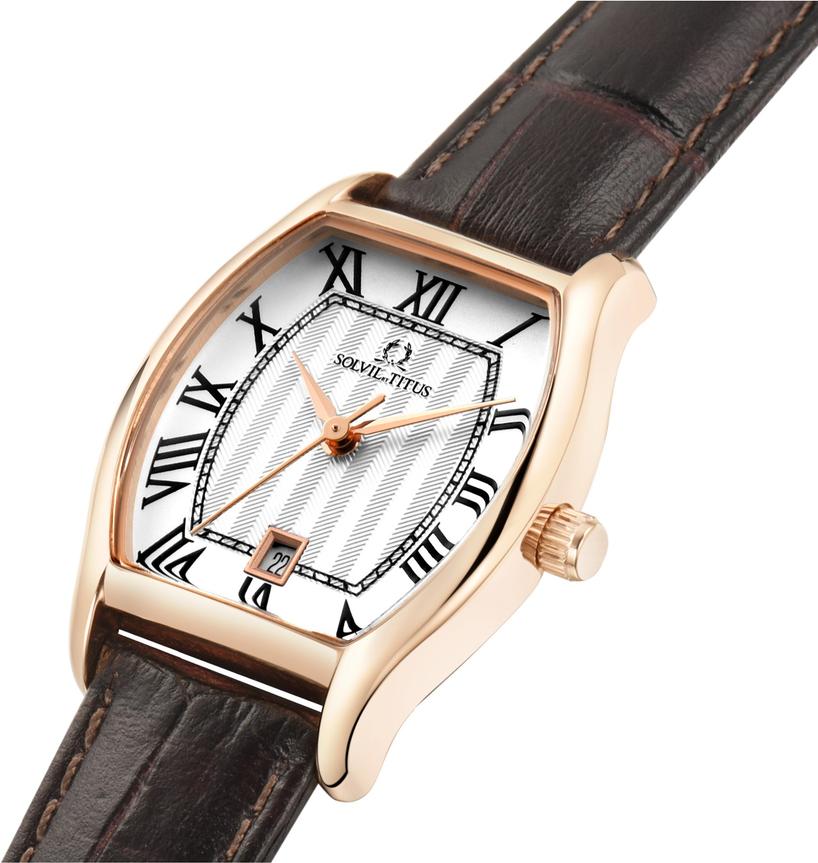 Barista 3 Hands Date Quartz Leather Watch W06-02825-002