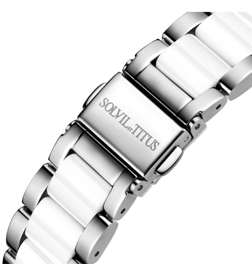 Perse Multi-Function Quartz Stainless Steel with Ceramic Watch W06-03203-001