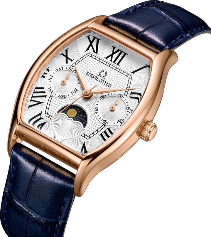 Barista Multi-Function with Day Night Indicator Quartz Leather Watch W06-03220-010