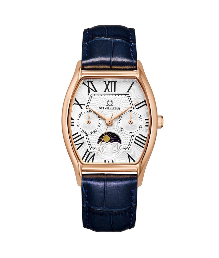 Barista Multi-Function with Day Night Indicator Quartz Leather Watch W06-03220-010