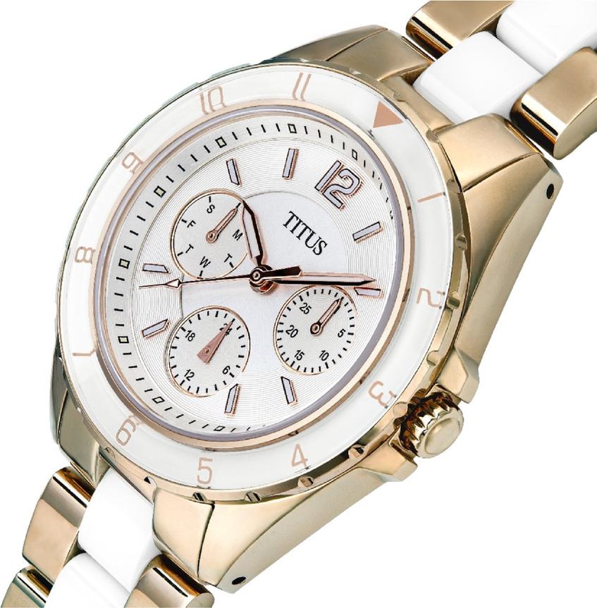 Perse Multi-Function Quartz Stainless Steel with Ceramic Watch W06-03248-002