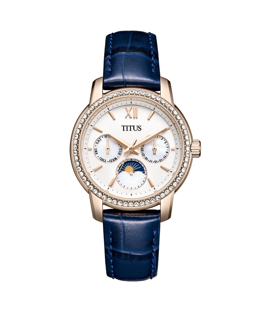 Devot Multi-function Day & Night Quartz Leather Watch  W06-03263-007