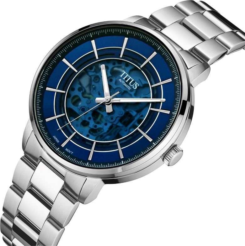 Enlight 3 Hands Skeleton Mechanical Stainless Steel Watch  W06-03305-006