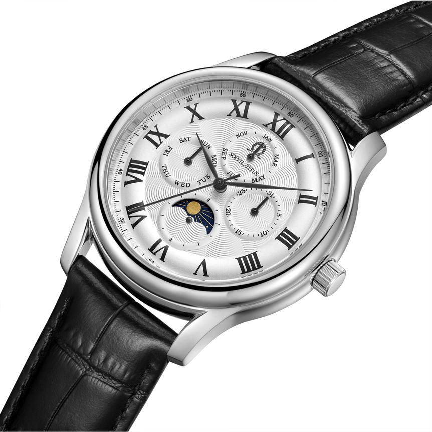 Classicist Multi-Function with Day Night Indicator Quartz Leather Watch W06-03322-001