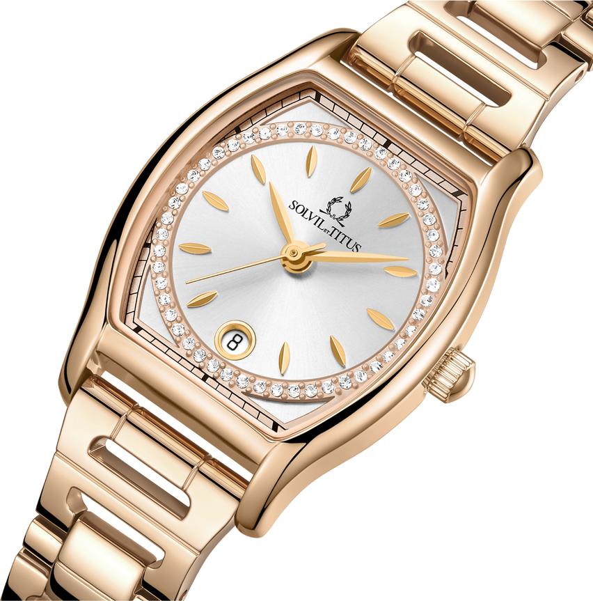 Barista 3 Hands Date Quartz Stainless Steel Watch  W06-03326-013