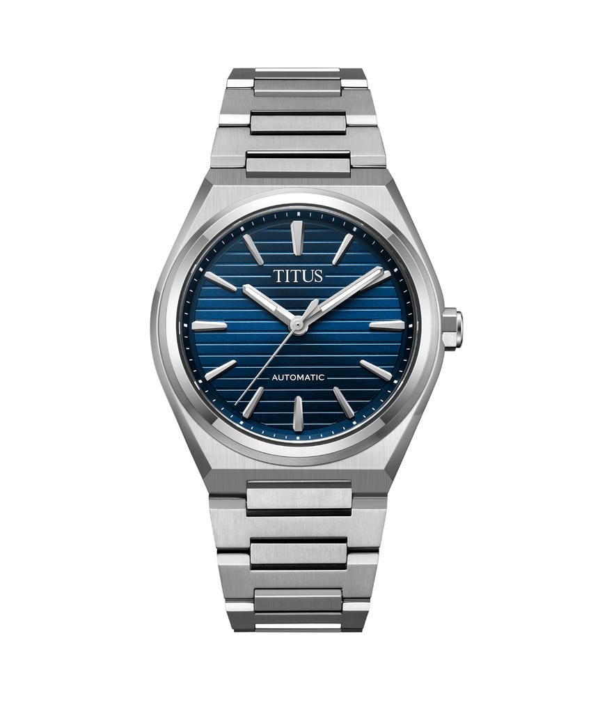 Vinyl 3 Hands Mechanical Stainless Steel Watch  W06-03402-002