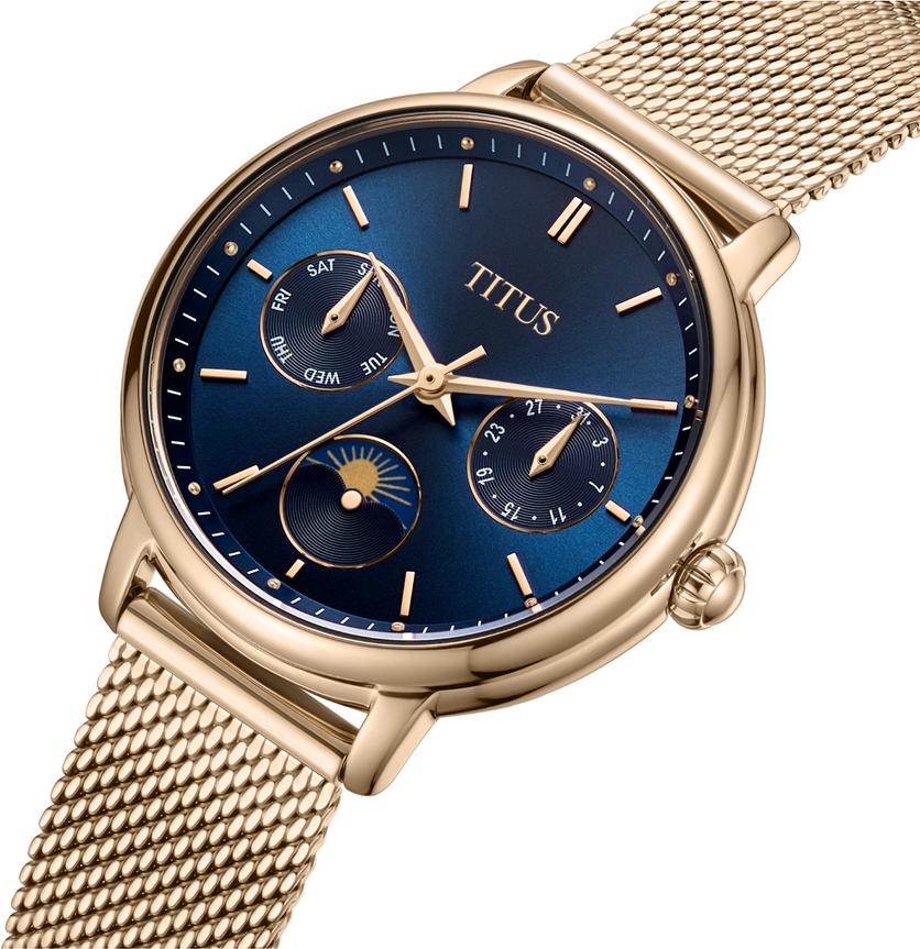 Fashionista Multi-function Day & Night Quartz Stainless Steel Watch  W06-03404-005