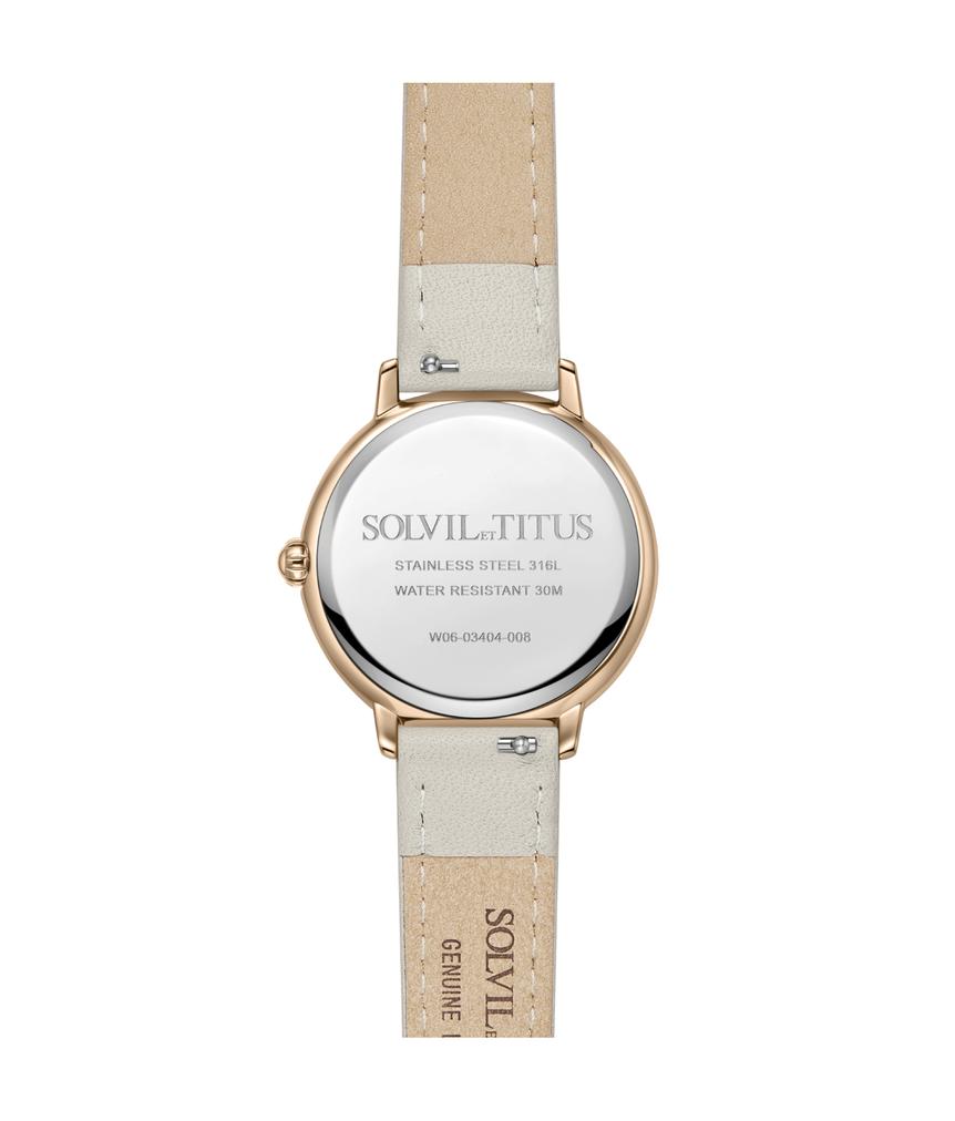 Fashionista Multi-function Day & Night Quartz Leather Watch  W06-03404-008
