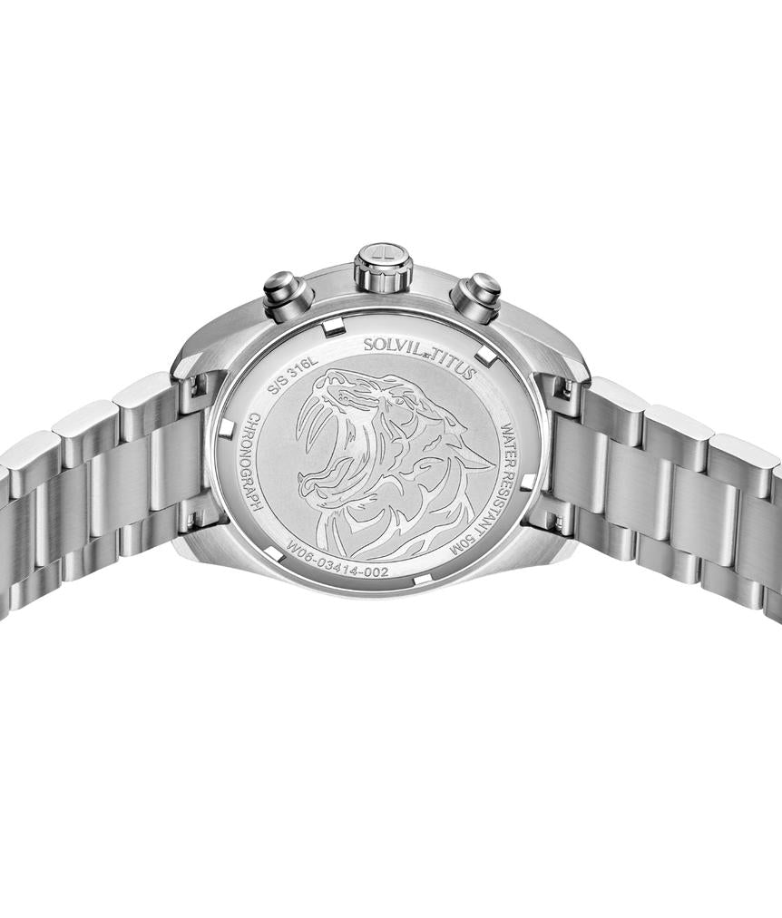 Saber Chronograph Quartz Stainless Steel Watch  W06-03414-002