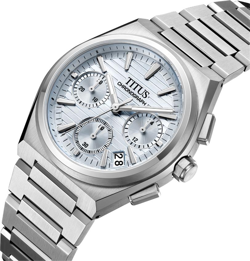 Vinyl Chronograph Quartz Stainless Steel Watch  W06-03415-002