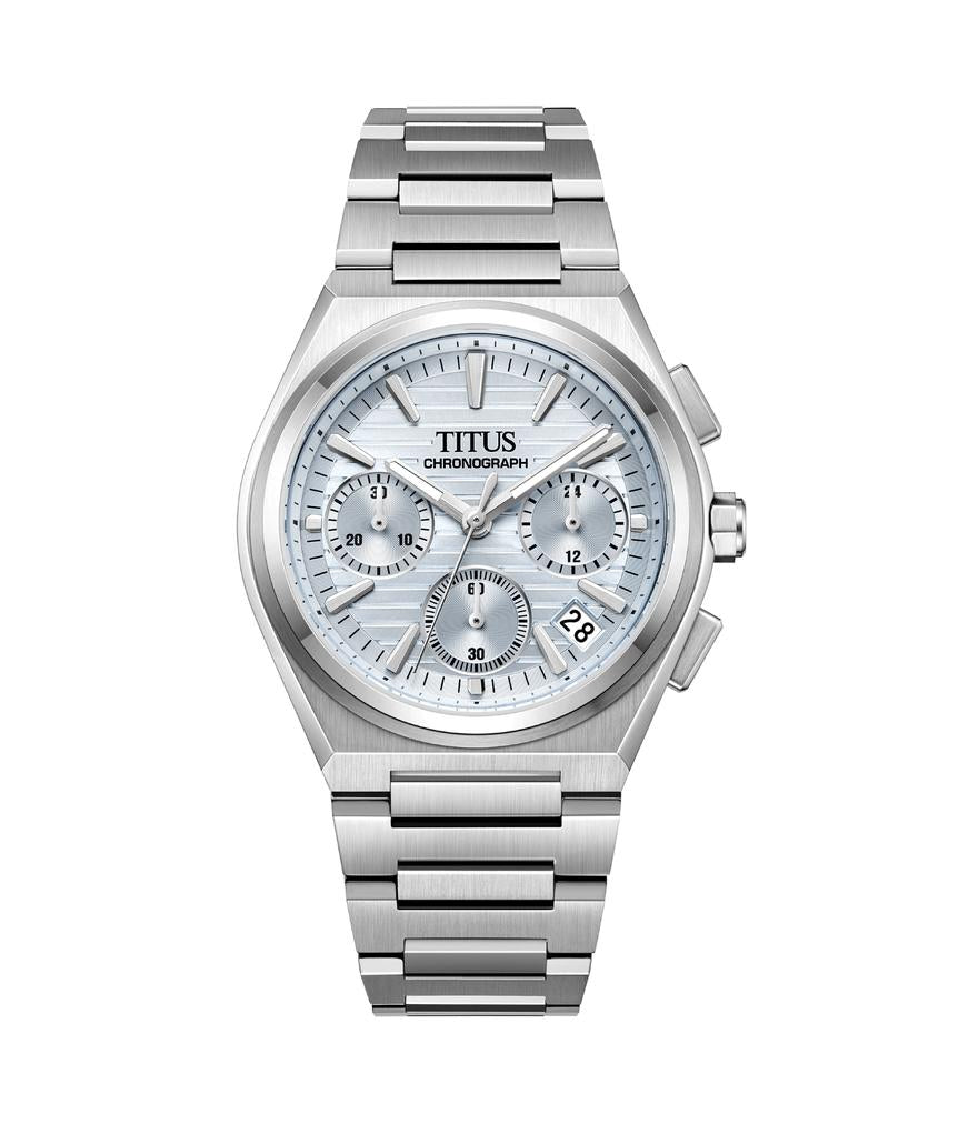 Vinyl Chronograph Quartz Stainless Steel Watch  W06-03415-002