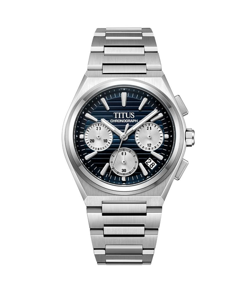 Vinyl Chronograph Quartz Stainless Steel Watch  W06-03415-003