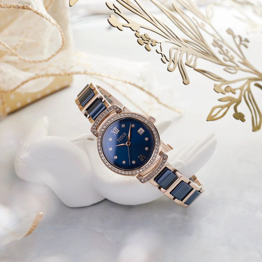 Fair Lady 3 Hands Quartz Stainless Steel with Ceramic Watch W06-03139-009