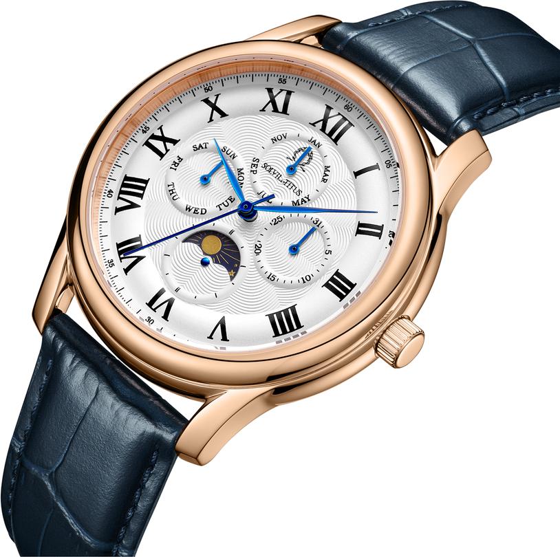 Classicist Multi-Function with Day Night Indicator Quartz Leather Watch W06-03322-005