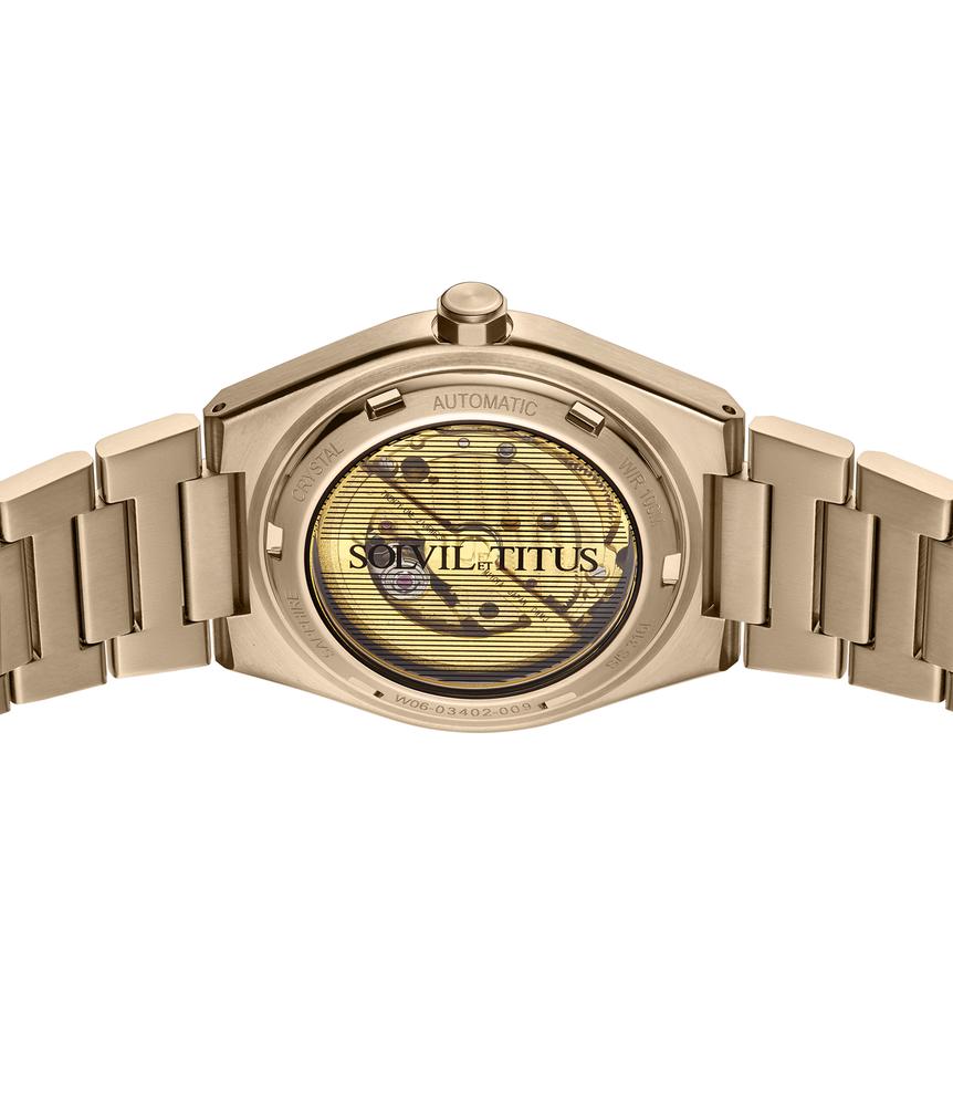 Vinyl 3 Hands Mechanical Stainless Steel Watch W06-03402-009