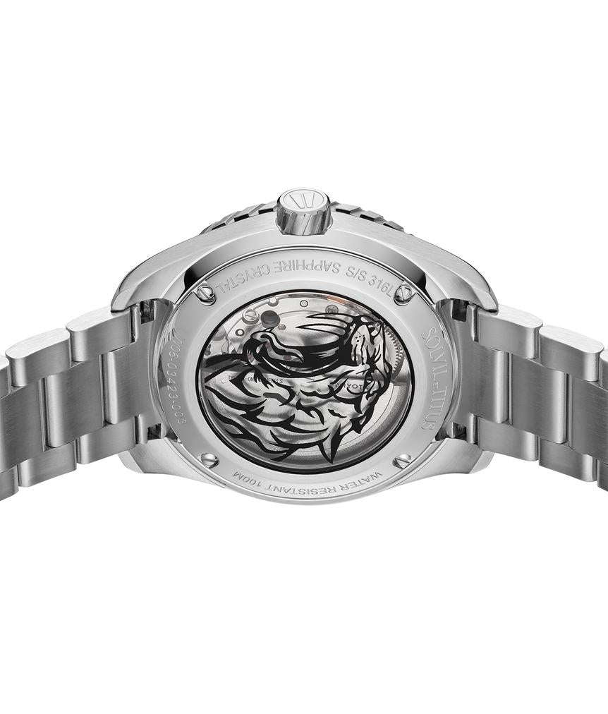 Saber 3 Hands Date Automatic Stainless Steel Watch W06-03423-003